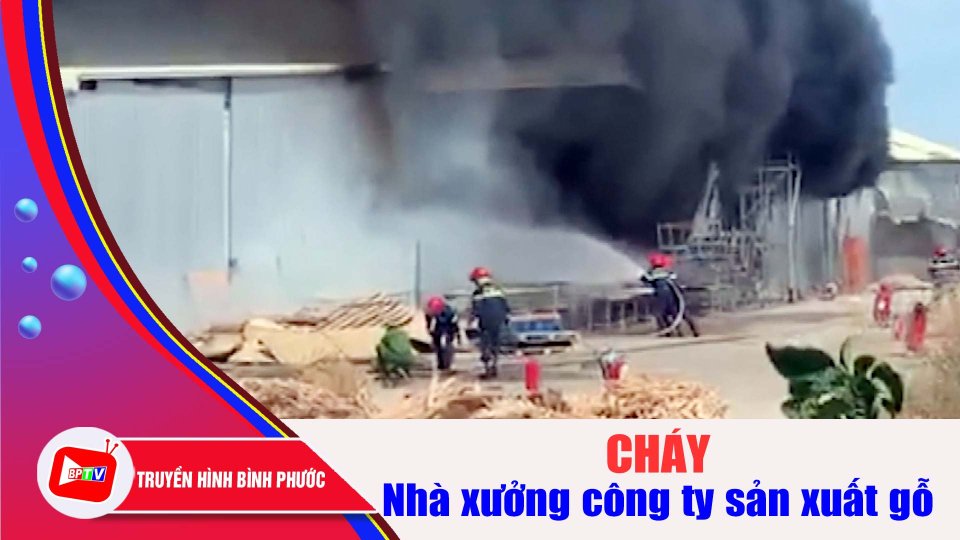 Cháy nhà xưởng công ty sản xuất gỗ trong Khu Công nghiệp Minh Hưng 3 |BPTV
