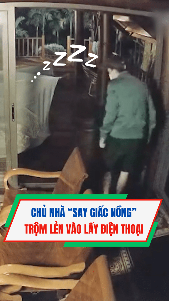 Chủ nhà “say giấc nồng”, trộm lẻn vào lấy điện thoại #short