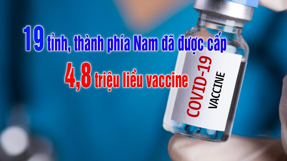 COVID-19 chiều | 24-7-2021 | 19 tỉnh, thành phía Nam đã được cấp 4,8 triệu liều vaccine