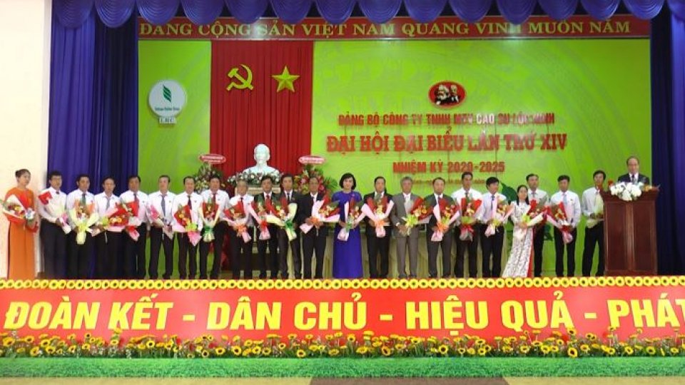 Đại hội Đảng bộ Công ty cao su Lộc Ninh khóa XIV thành công tốt đẹp