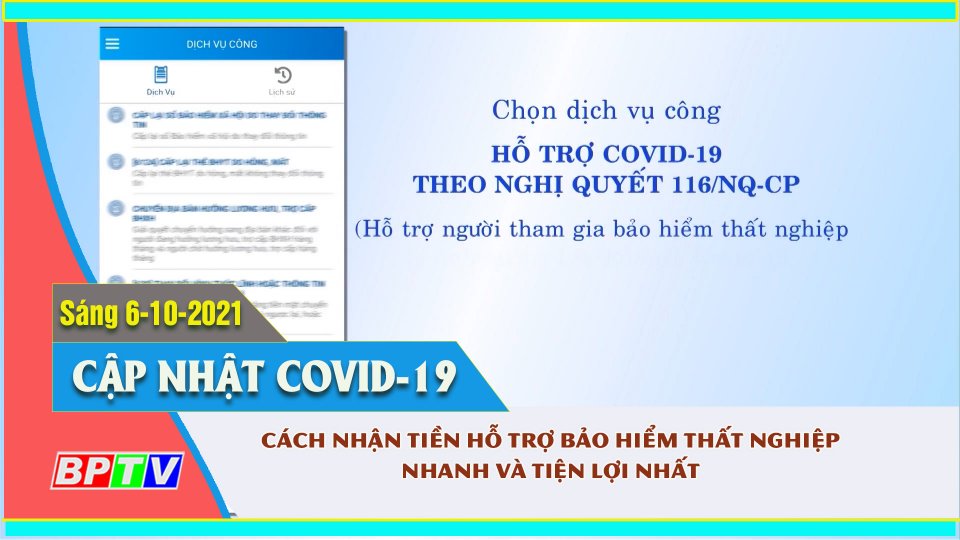 Đăng ký trực tuyến nhận hỗ trợ thất nghiệp trên ứng dụng VSSID |Covid-19 sáng 6-10 |BPTV