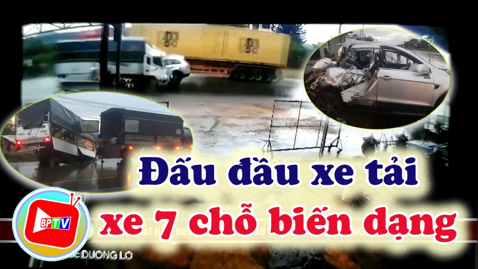 Đấu đầu xe tải, xe 7 chỗ biến dạng 