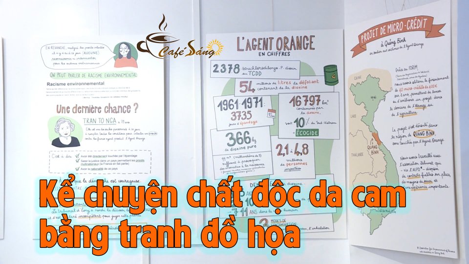 Độc đáo bộ tranh đồ họa về chất độc da cam của cô gái Việt kiều Pháp |Cà phê sáng 10-8-2021 |BPTV