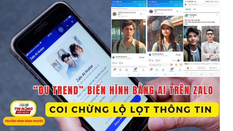 'Đu trend' biến hình bằng AI trên Zalo: Coi chừng lộ thông tin 