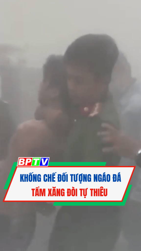 Khống chế đối tượng ngáo đá, tẩm xăng đòi tự thiêu #short