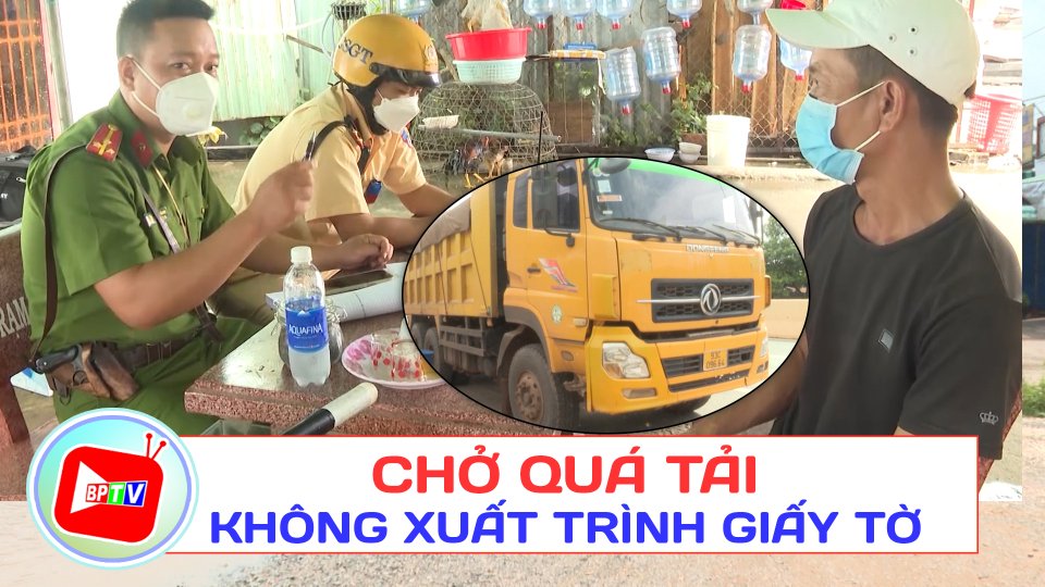Lái xe quá tải, tài xế “lỳ đòn” không chịu xuất trình giấy tờ 