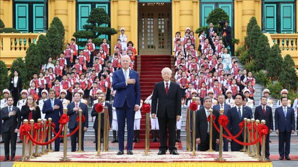Lễ đón chính thức Tổng thống Hoa Kỳ Joe Biden thăm cấp Nhà nước tới Việt Nam