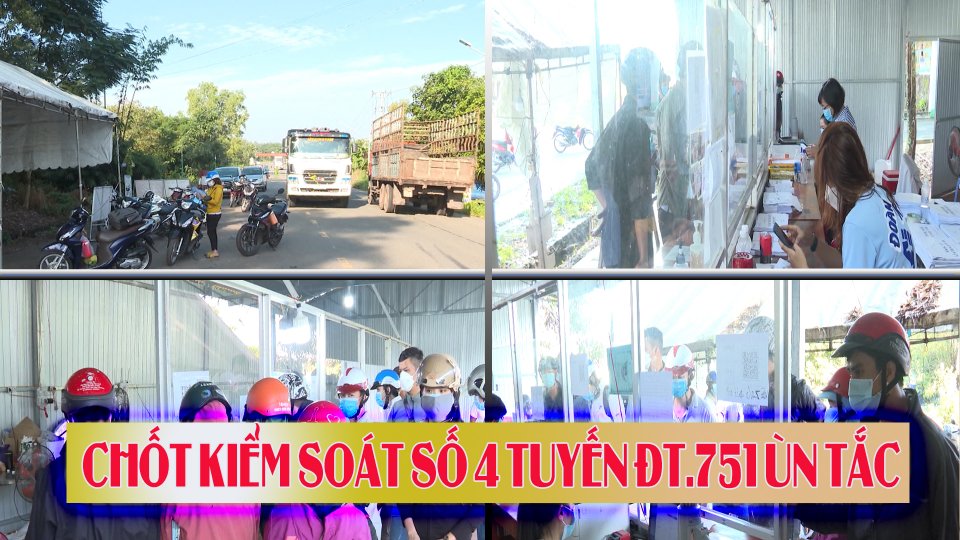 Lượng người từ Bình Dương qua chốt kiểm soát ở huyện Chơn Thành tăng đột biến