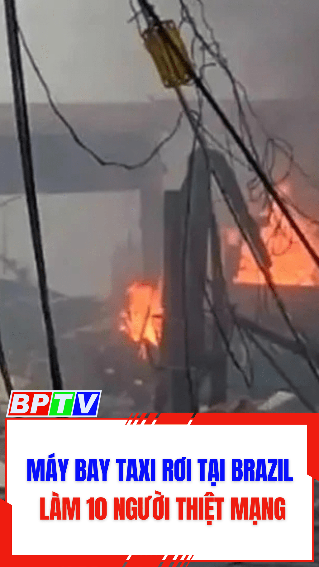 Máy bay taxi rơi tại Brazil làm 10 người thiệt mạng #shorts