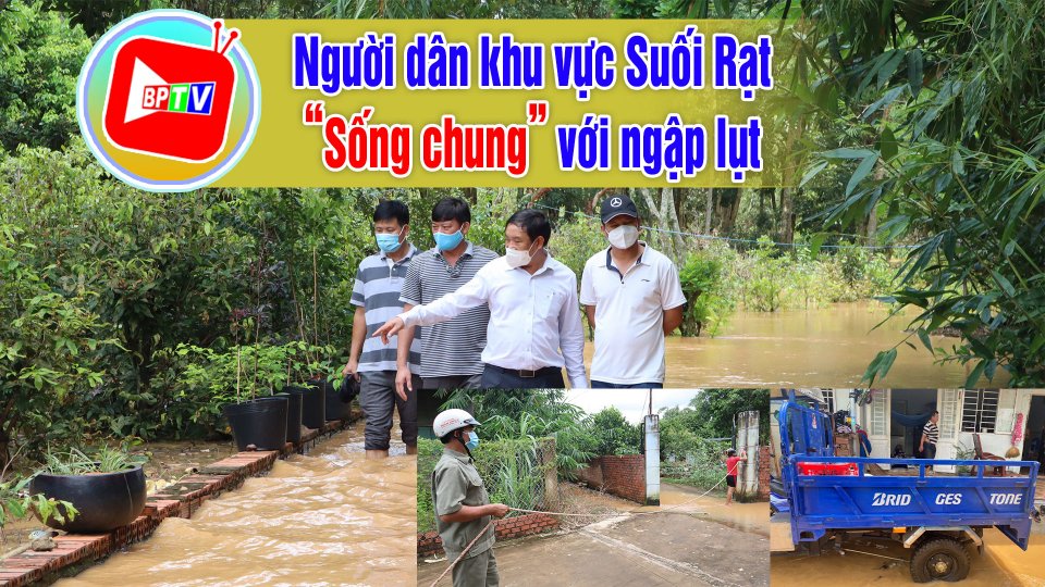 Mưa lớn đột ngột gây ngập khu vực Suối Rạt thành phố Đồng Xoài | Tin tức 100 độ | BPTV