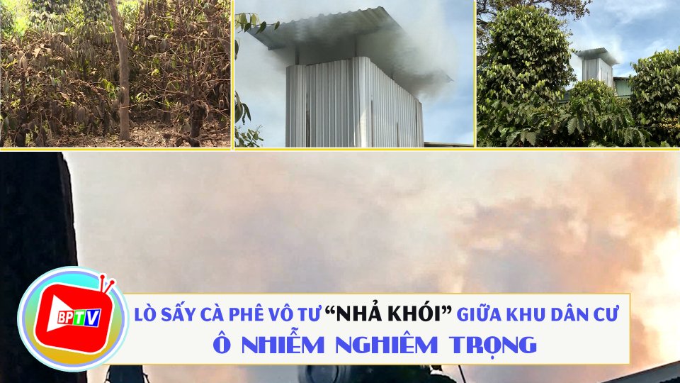 “NGẠT THỞ” vì lò sấy cà phê “Nhả Khói” giữa khu dân cư