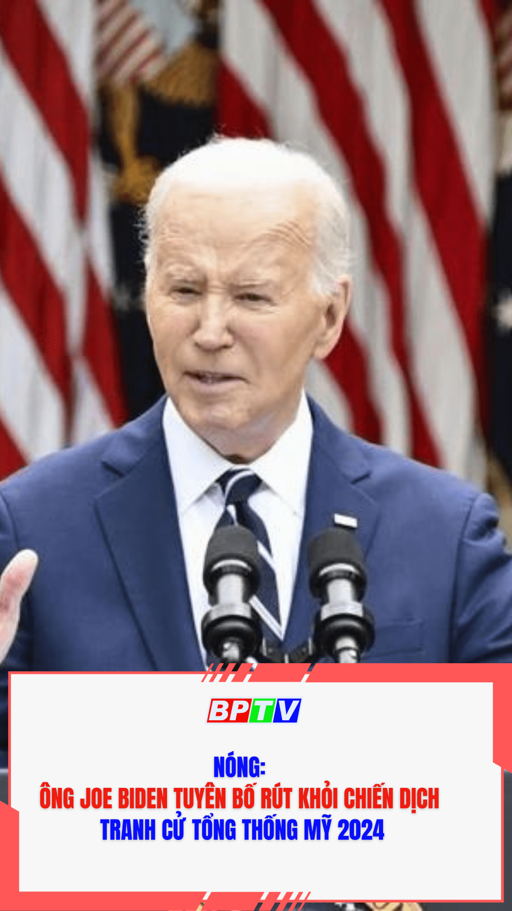 Nóng: Ông Joe Biden tuyên bố rút khỏi chiến dịch tranh cử Tổng thống Mỹ 2024  #shorts