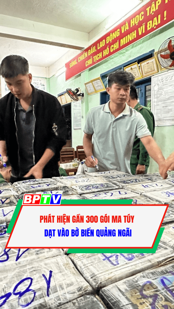 Ph&aacute;t hiện gần 300 g&oacute;i ma t&uacute;y dạt v&agrave;o bờ biển Quảng Ng&atilde;i #shorts