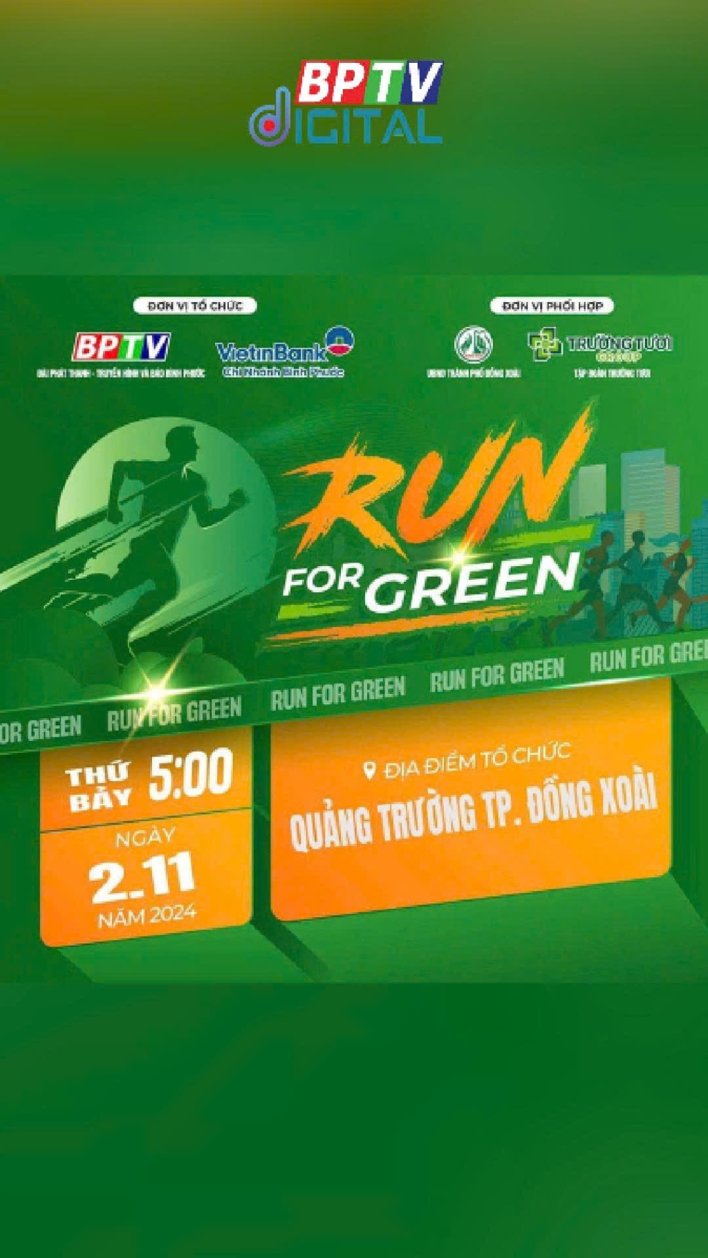 RUN FOR GREEN - S&aacute;ng nay mọi người đ&atilde; c&oacute; một buổi chạy bộ với rất nhiều niềm vui v&agrave; đầy &yacute; nghĩa #shorts