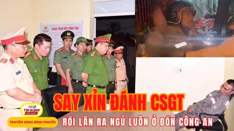Say rượu tấn công CSGT rồi lăn ra ngủ ngay tại trụ sở công an