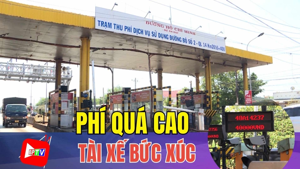 Tài xế bức xúc vì tăng phí qua trạm BOT số 2, Đồng Phú trong khi đường chậm sửa chữa |BPTV