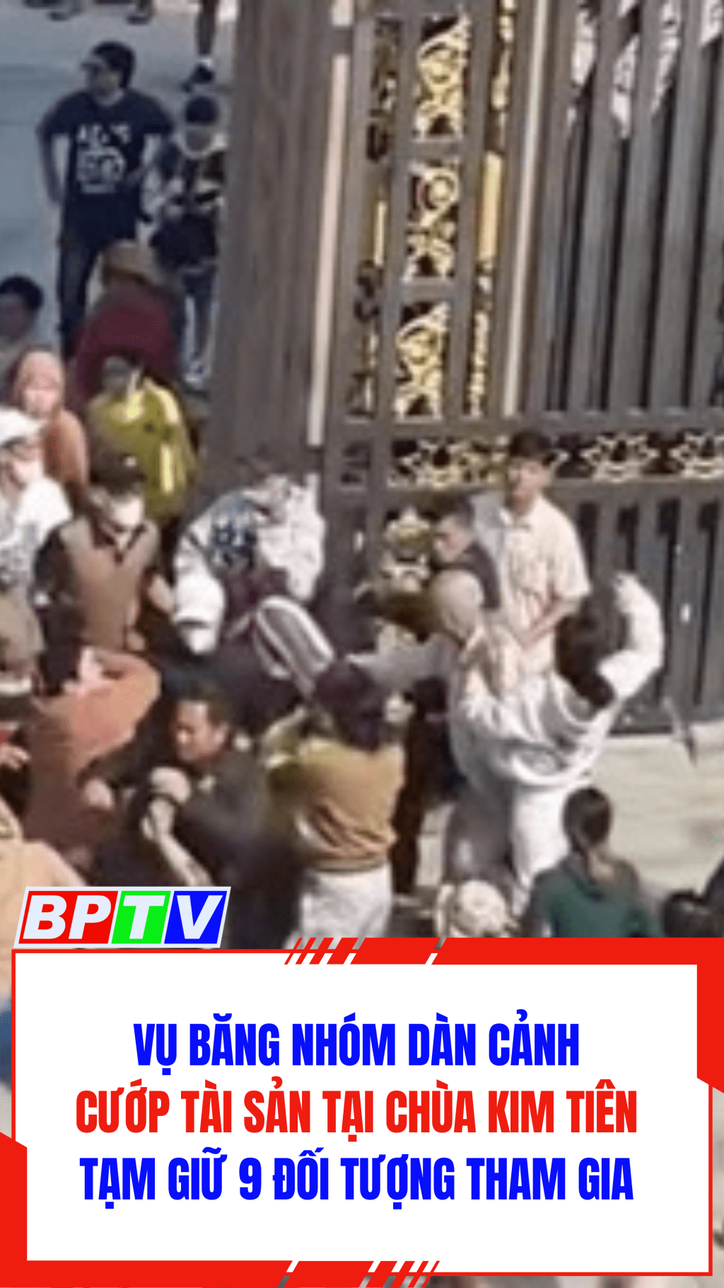 Tạm giữ 9 đối tượng tham gia dàn cảnh cướp tài sản tại chùa Kim Tiên #shorts