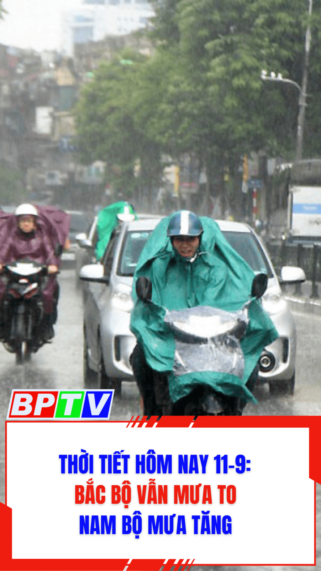 Thời tiết h&ocirc;m nay 11-9: Bắc Bộ vẫn mưa to, Nam Bộ mưa tăng #shorts