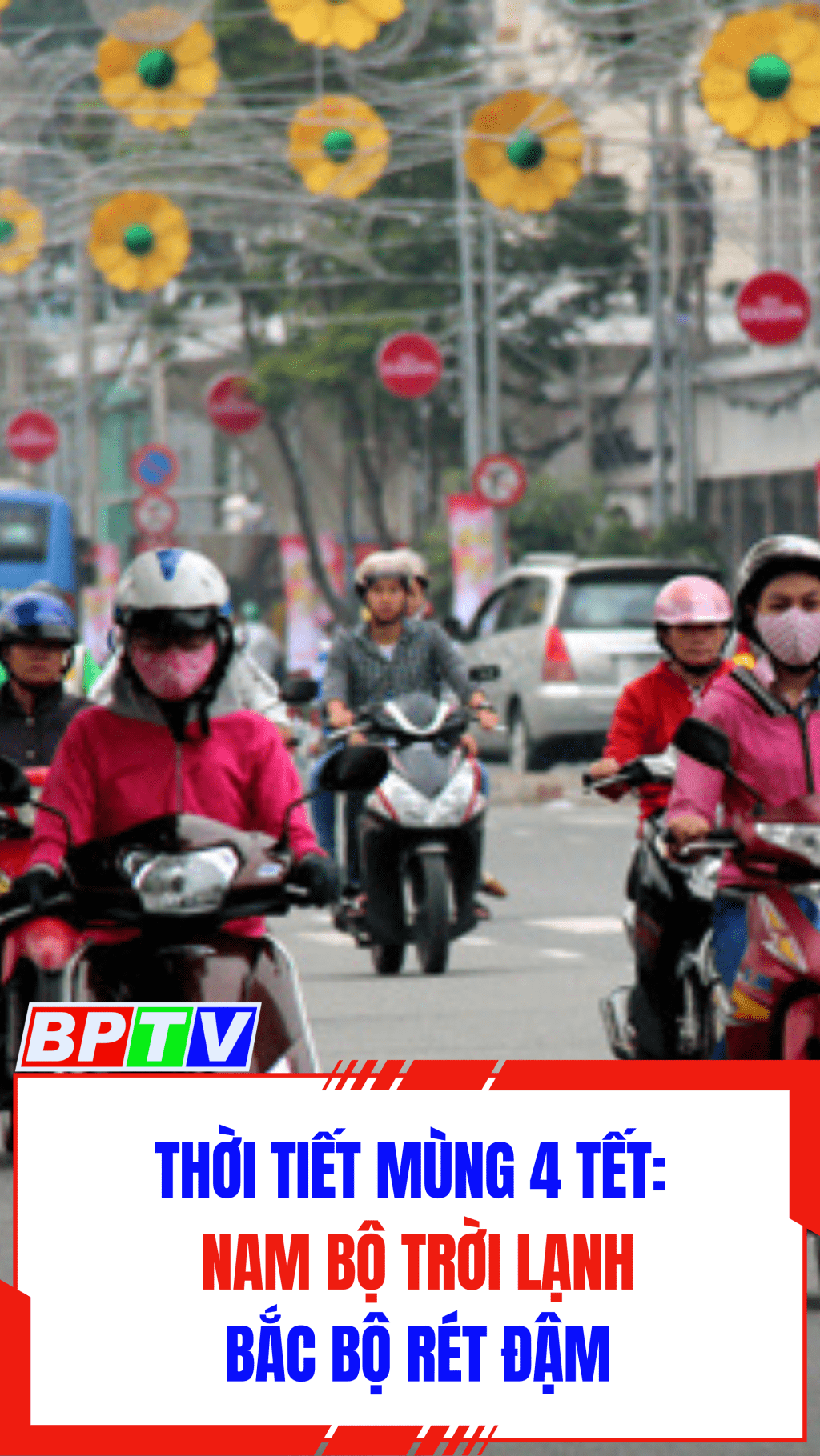 Thời tiết mùng 4 Tết: Nam Bộ trời lạnh, Bắc Bộ rét đậm #shorts