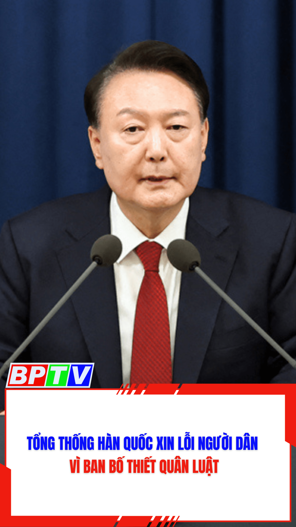 Tổng thống Hàn Quốc xin lỗi người dân vì ban bố thiết quân luật #shorts