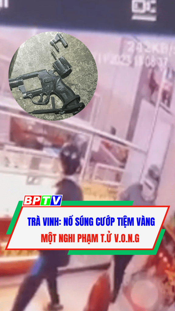 Trà Vinh: Nổ súng cướp tiệm vàng, một nghi phạm t.ử v.o.n.g #short