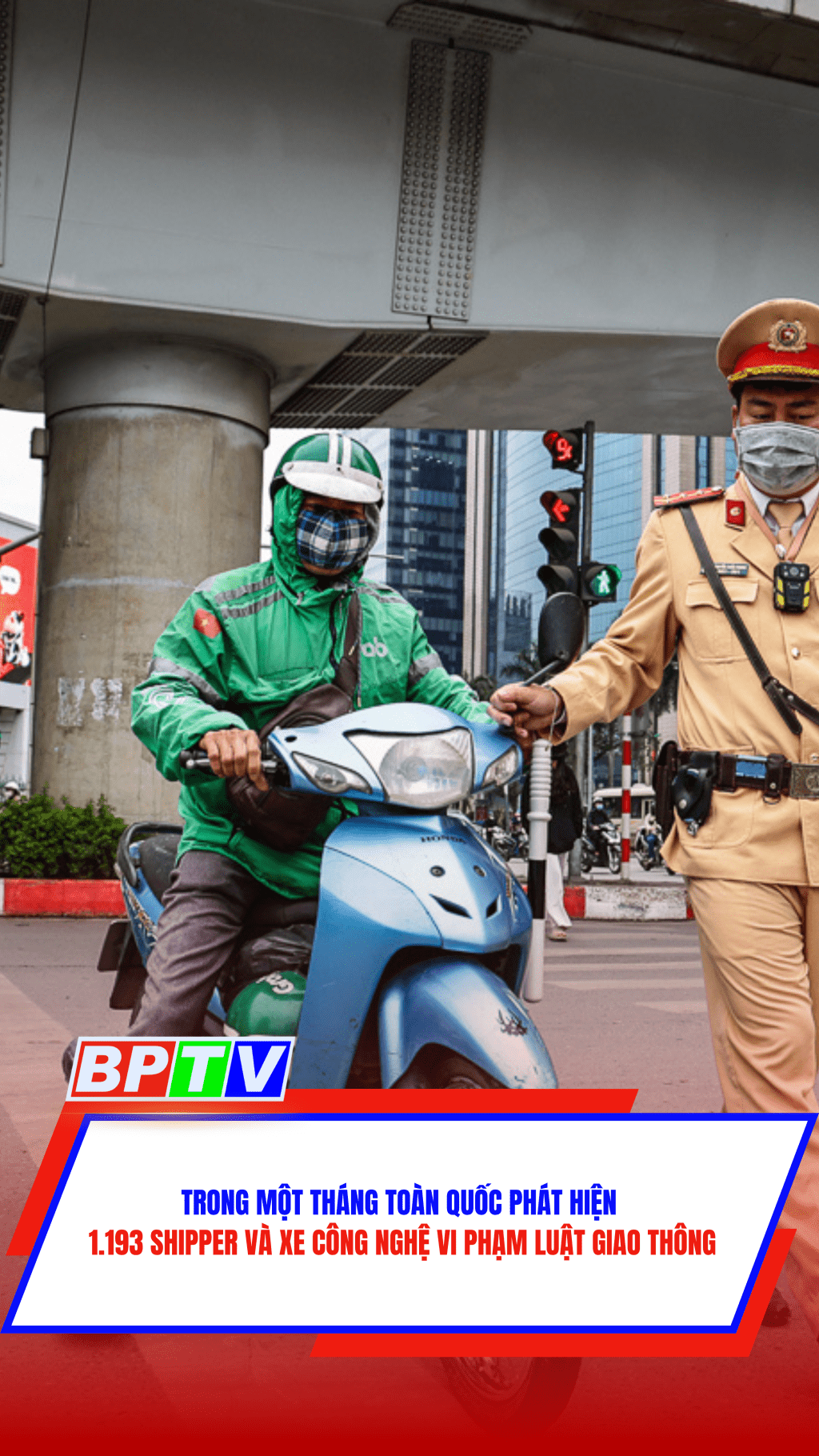 Trong một tháng toàn quốc phát hiện 1.193 shipper và xe công nghệ vi phạm luật giao thông #shorts