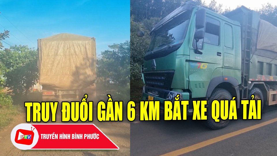 Truy đuổi gần 6 km để bắt xe quá tải, tài xế có hành vi chống đối |BPTV