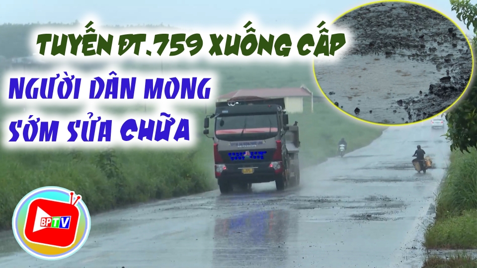 Tuyến ĐT.759 xuống cấp, người dân Đa Kia mong sớm sửa chữa |BPTV