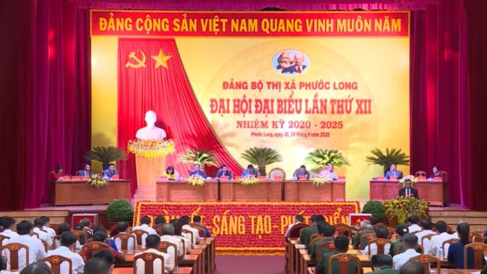 [Video] - Bế mạc Đại hội đại biểu Đảng bộ thị xã Phước Long lần thứ XII, nhiệm kỳ 2020-2025