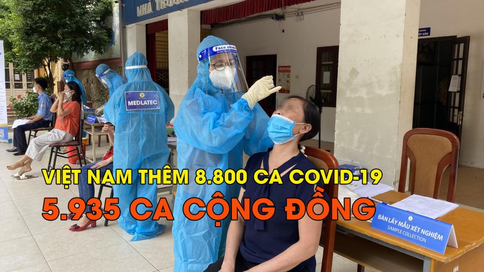 Việt Nam ghi nhận thêm 8.800 ca mắc mới |Covid-19 tối 18-8
