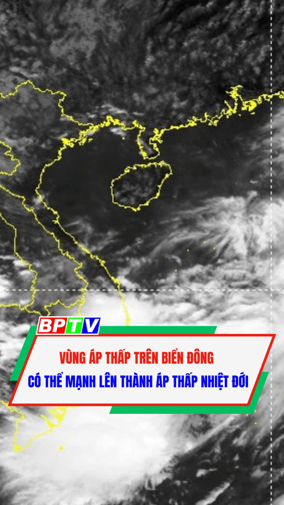 Vùng áp thấp trên biển Đông có thể mạnh lên thành áp thấp nhiệt đới #short