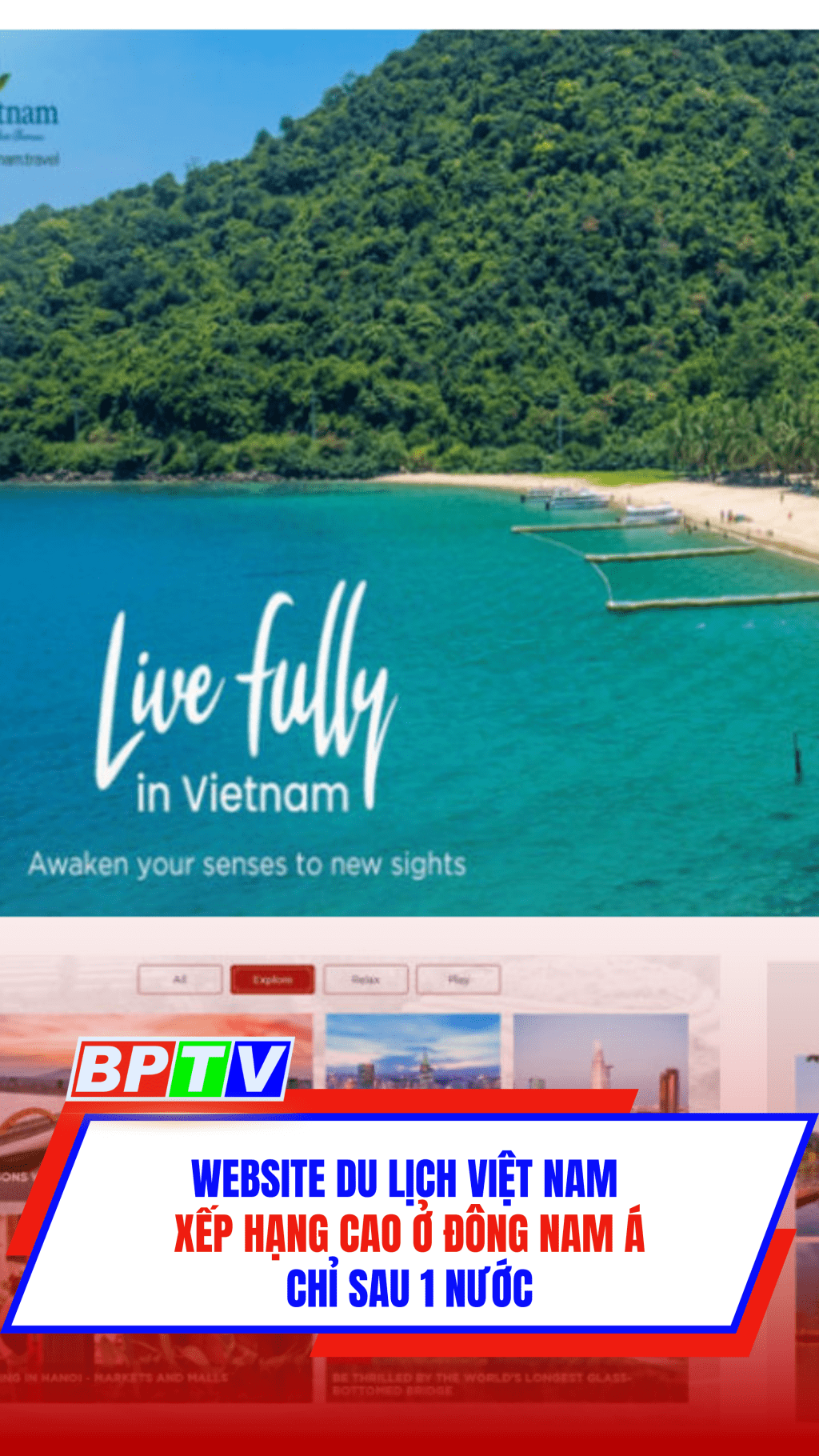 Website du lịch Việt Nam xếp hạng cao ở Đông Nam Á, chỉ sau 1 nước #shorts