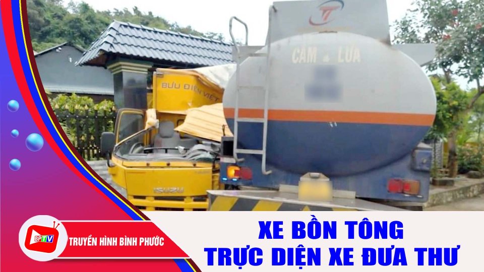 Xe bồn tông trực diện xe đưa thư, lao thẳng vào cổng nhà dân |BPTV