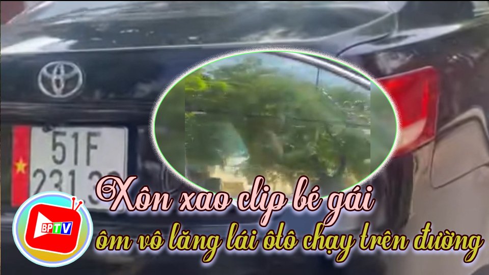 Xôn xao hình ảnh bé gái ôm vô lăng lái ôtô chạy trên đường 